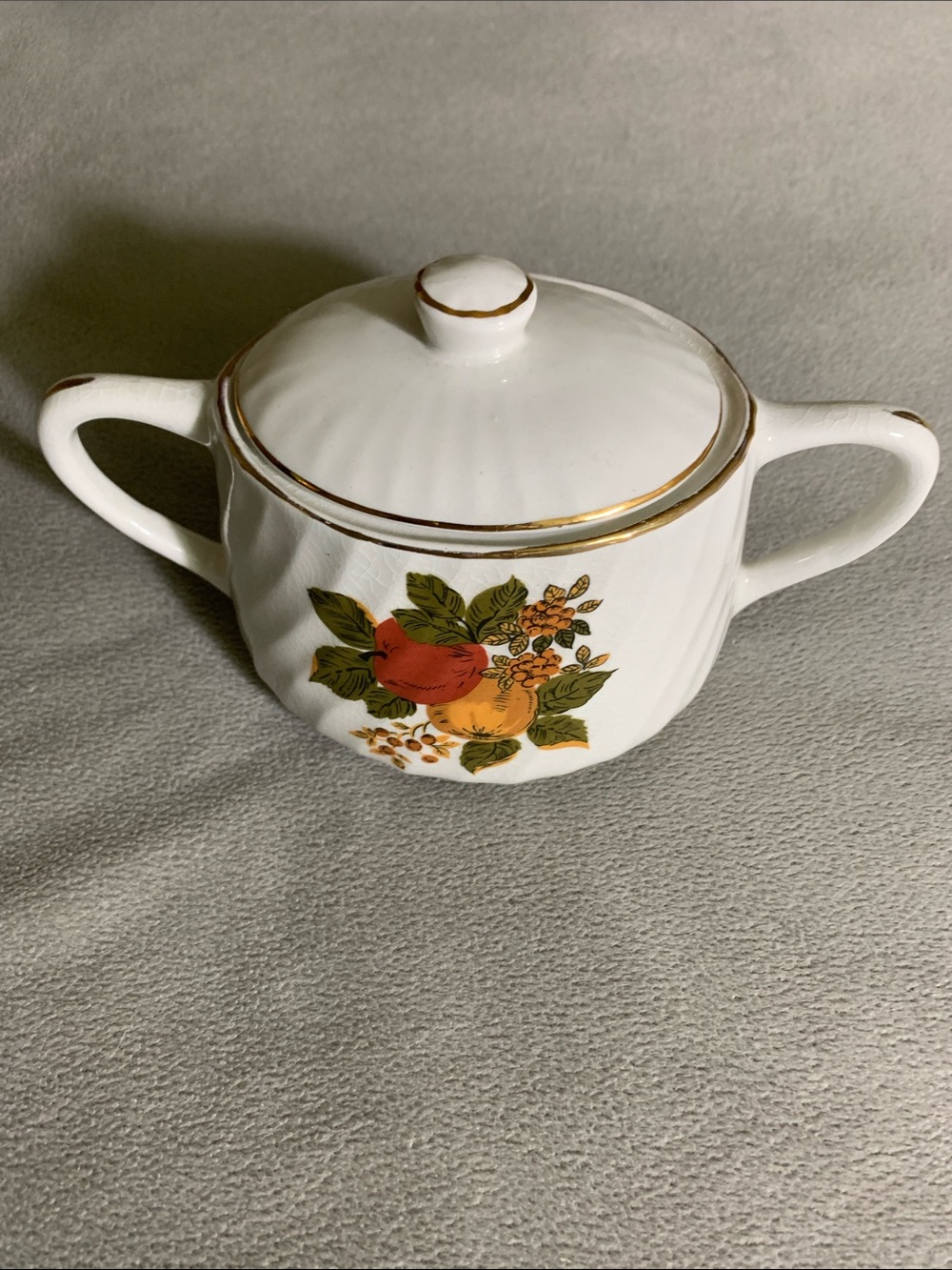 Wedgwood White English Harvest Sugar Dish